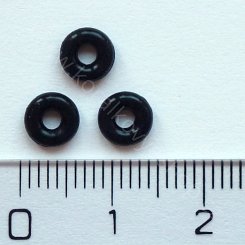 Silikonový stopper - korálky s velkým průvlekem - černý